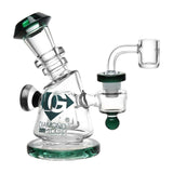 Diamond Glass Gold Hammer Perc Dab Rig | 6" | 14mm F | Colors Vary