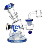 Diamond Glass Gold Hammer Perc Dab Rig | 6" | 14mm F | Colors Vary