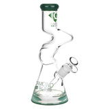 Diamond Glass Gold Zong Beaker Water Pipe | 10" | 14mm F | Colors Vary