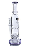 Diamond Glass Honeyglobe 13'' Bong in Purple with Quartz Nail - Front View