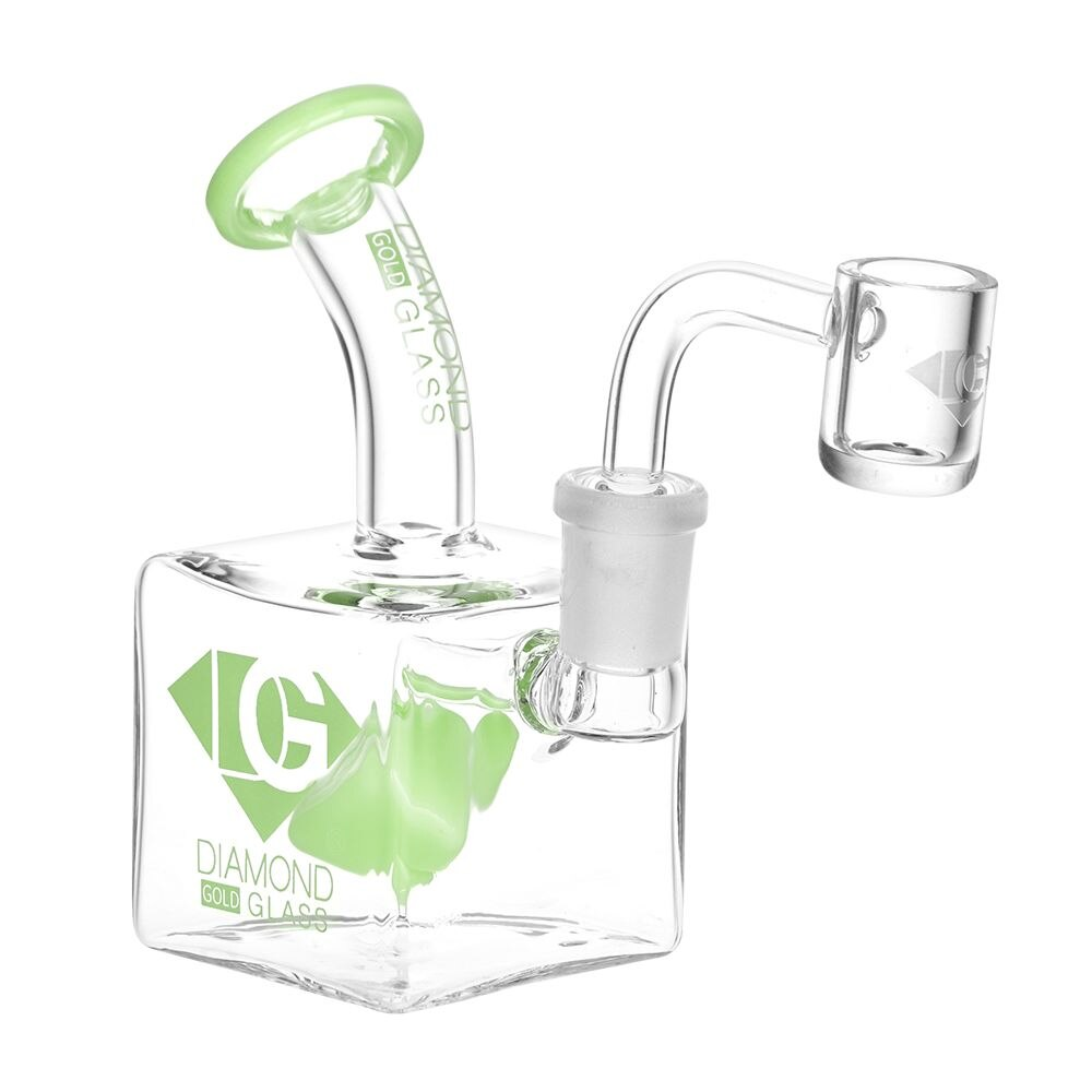 Diamond Glass Gold SP2 Mini Dab Rig | 4.5"| 14mm F | Colors Vary