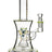 Diamond Glass Volcano Hourglass Rig in Slyme Green, front view on white background