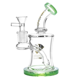 Diamond Glass Gold Worm Mini Water Pipe | 6.25" | 14mm F | Colors Vary