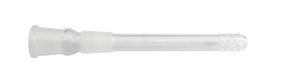 Heavy wall borosilicate glass diffused downstem 18.8mm male side view for bong customization