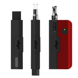 Dip Devices EVRI Triple Use Vaporizer in Red, front view, with magnetic dab straw attachment