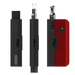 Dip Devices EVRI Triple Use Vaporizer in Red, front view, with magnetic dab straw attachment