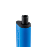 Close-up of Dip Devices Little Dipper Vaporizer in blue, portable design with quartz tip