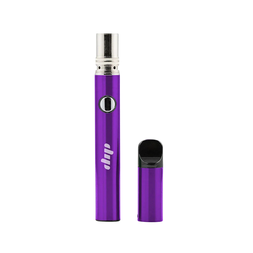 Dip Devices Lunar Wax Vaporizer in Purple, front view, compact and portable design with battery power