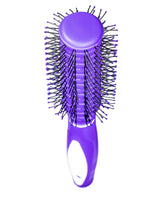Valiant Distribution Discreet Purple Hairbrush with Hidden Storage Compartment for Dry Herbs, Front View