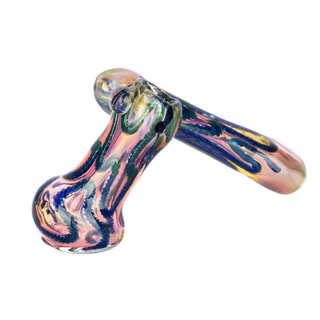 DNA Twist Gold Fumed Sidecar Bubbler with Borosilicate Glass on White Background