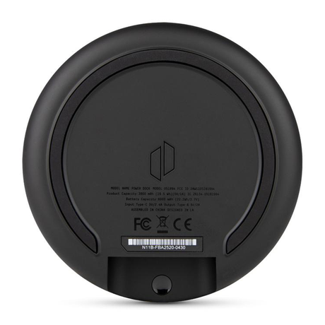Puffco Peak Pro Power Dock - Bottom View showing product details and certification logos