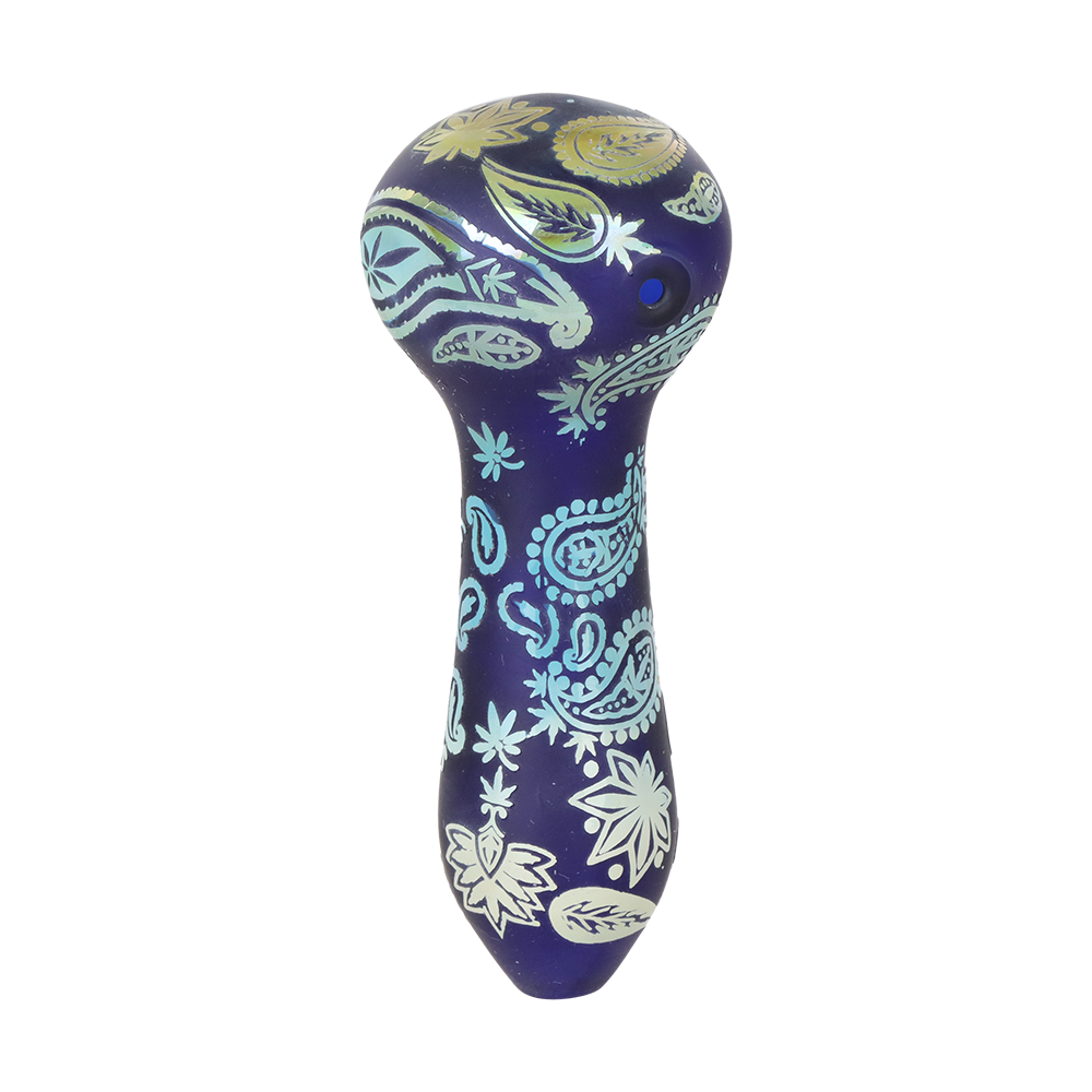 Dogg Lbs Engraved Hazely Glass Spoon Pipe | 4" | Colors Vary