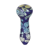 Dogg Lbs Engraved Hazely Glass Spoon Pipe | 4" | Colors Vary