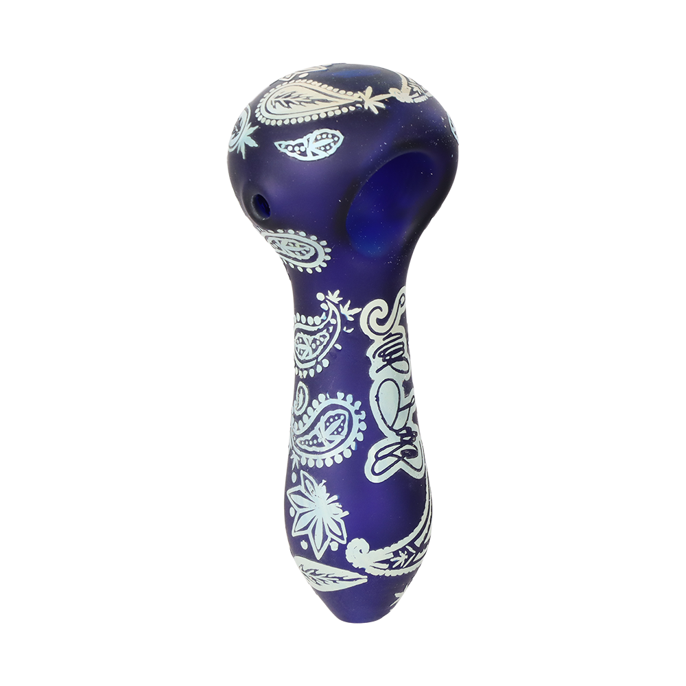 Dogg Lbs Engraved Hazely Glass Spoon Pipe | 4" | Colors Vary