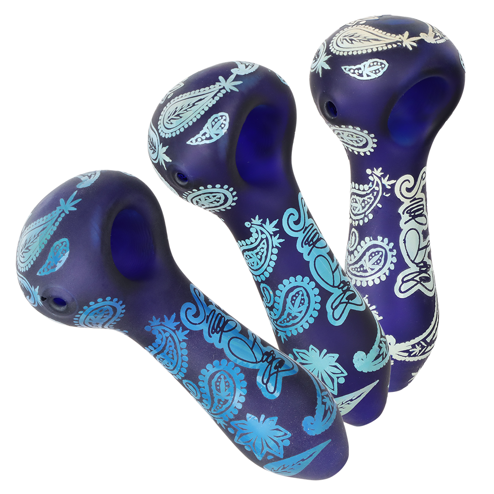 Dogg Lbs Engraved Hazely Glass Spoon Pipe | 4" | Colors Vary