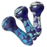 Dogg Lbs Engraved Hazely Glass Spoon Pipe | 4" | Colors Vary