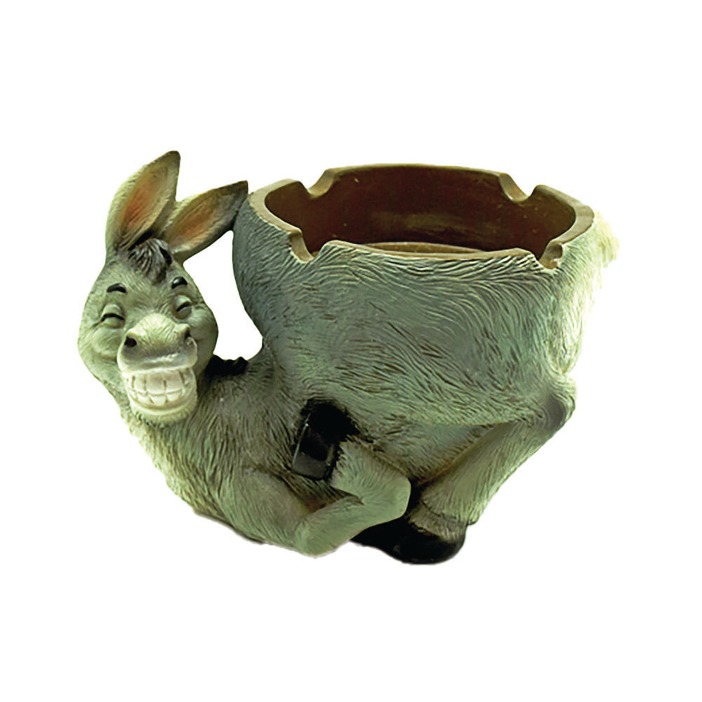 Donkey Ass Tray Polyresin Ashtray, 5.5" x 4", Front View, Durable with Unique Design