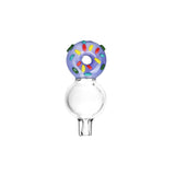 Colorful Donut Bubble Carb Cap Bundle for Dab Rigs, 25mm with Directional Airflow, Front View