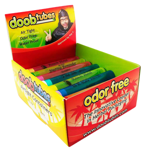 doobtubes Prerolls Storage 25 Pack in Assorted Colors, Airtight & Waterproof Design