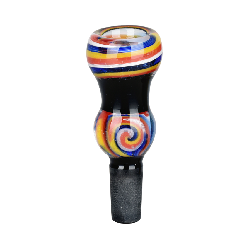Double Bubble Wig Wag Circus Herb Slide | 14mm M | Colors Vary