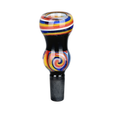 Double Bubble Wig Wag Circus Herb Slide | 14mm M | Colors Vary