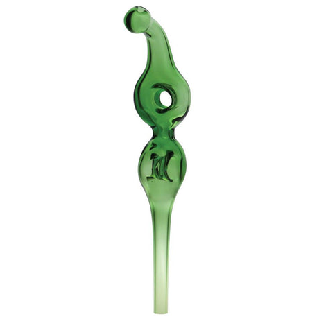 6.5" Double Donut Vapor Straw Dab Collector in Borosilicate Glass with Heavy Wall Design, Front View