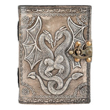 Double Dragon Embossed Leather Journal | 5"x7"