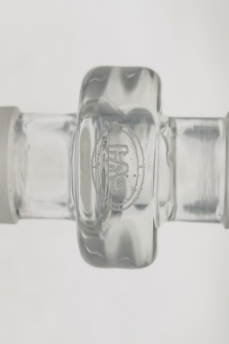 Thick Ass Glass Double Male Adapter for Bongs, 10mm to 18mm, Front View on White Background