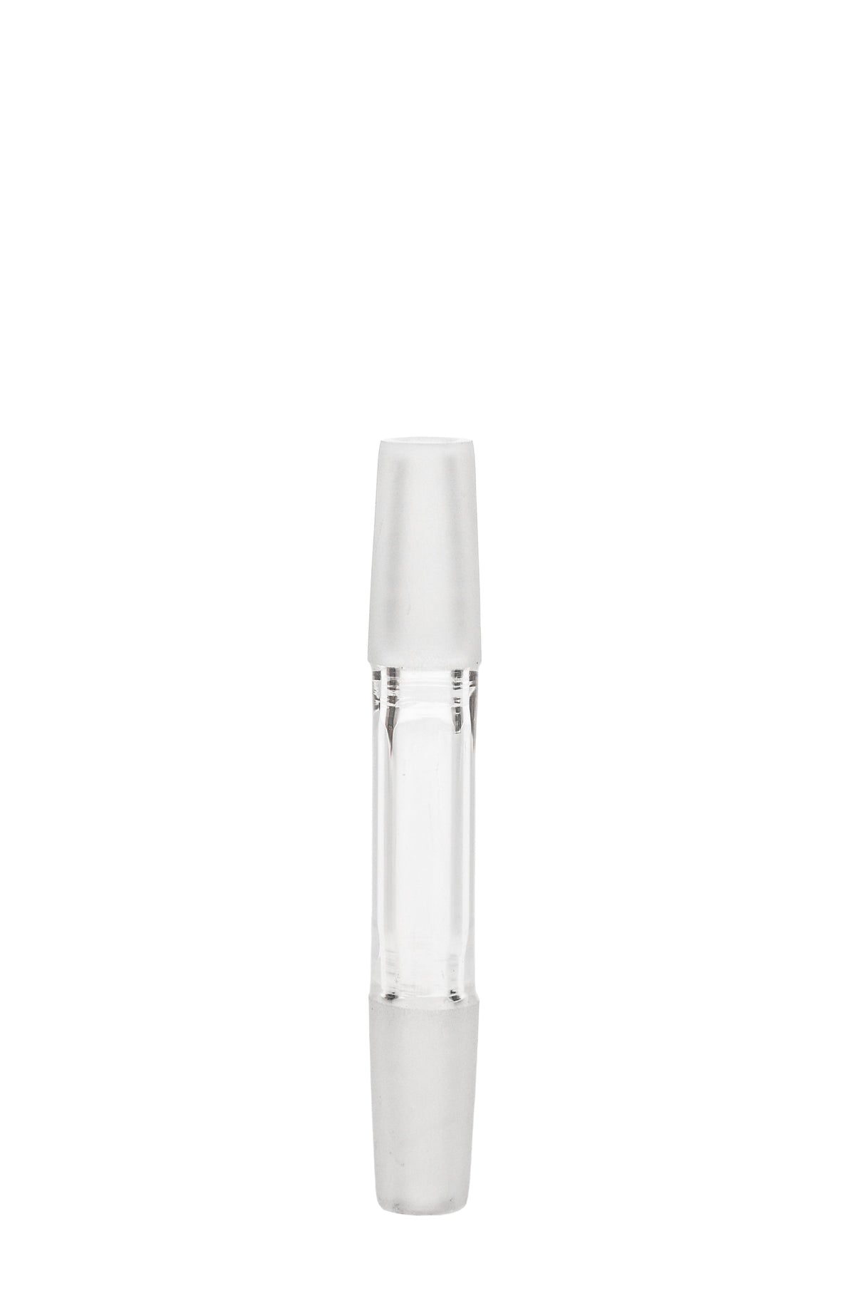 Thick Ass Glass Double Male Adapter for Bong, 14mm to 10mm, Front View on White Background