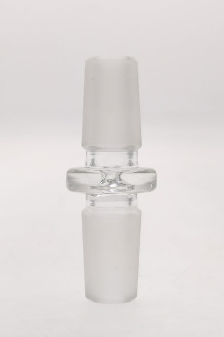 Thick Ass Glass Double Male 18MM Adapter for Bongs - Clear, Front View