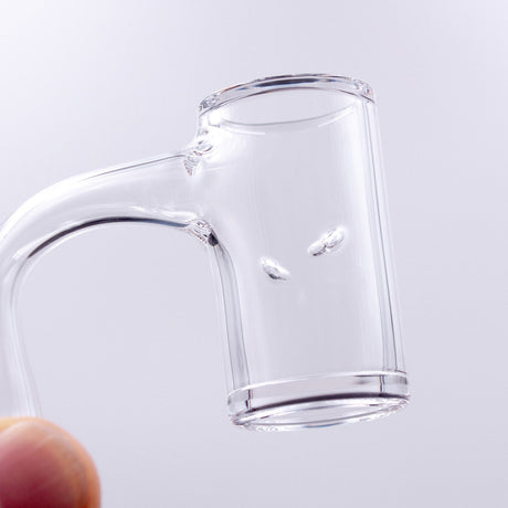 The Stash Shack Double Tourbillon Full Weld Banger for Concentrates, Clear Side View
