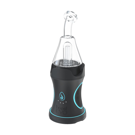 Dr Dabber Boost Evo Vaporizer in Black with Glass Attachment - Front View