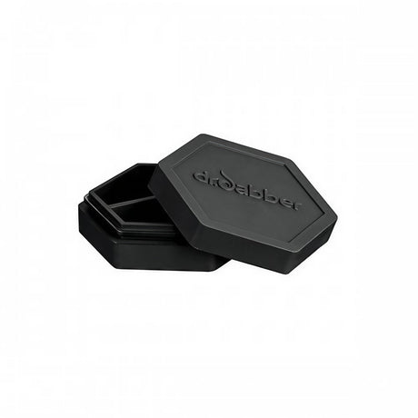 Dr. Dabber Switch Vaporizer Storage Container - Black, Hexagonal, Open Lid