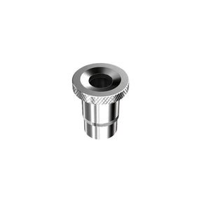 Dr. Dabber XS Quartz Dish Replacement e-Chamber with knurled finish, top view on white background