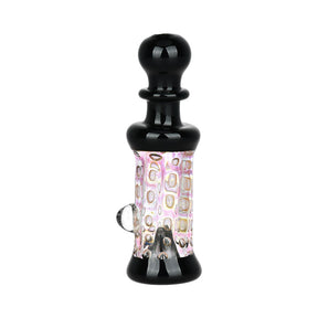 Dreamscape Bubble Matrix Chillum - Clear Borosilicate Glass Hand Pipe, Front View