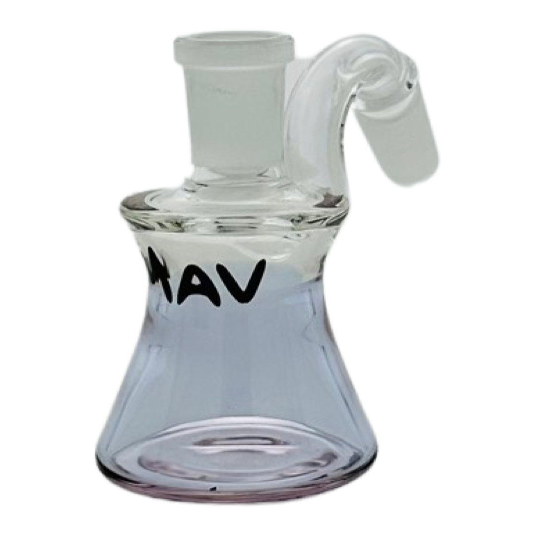 MAV Glass - Clear Dry Ash Catcher 14mm/45° with MAV logo - Angled View