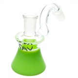 MAV Glass Dry Ash Catcher 14mm/45° with Green Accents - Side View