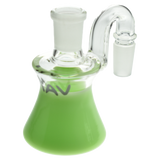 MAV Glass Dry Ash Catcher 14mm/90° in Green - Angled Side View