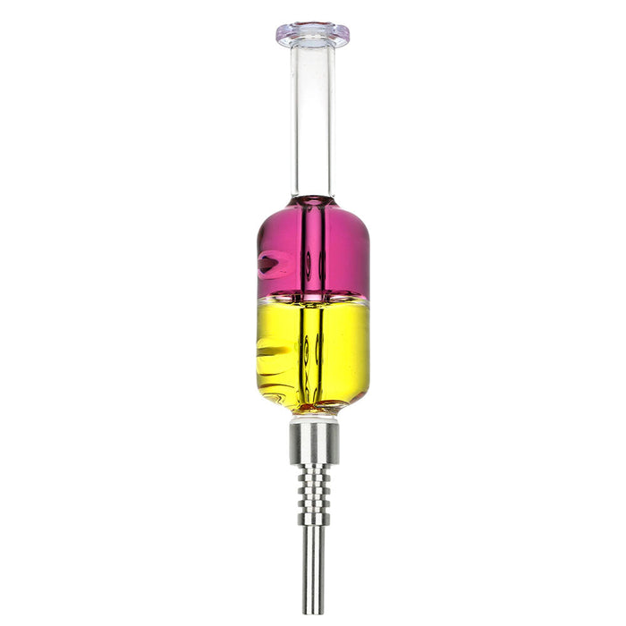 Dual Color Glycerin Dab Straw w/ Stainless Steel Tip