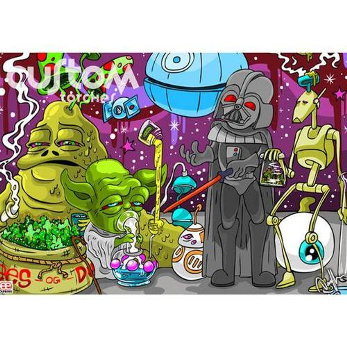 Dunkees Custom 6" Torch - Dab Wars themed artwork with vibrant characters and colors