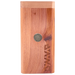 DynaVap DynaStash in Cedar, Medium size, front view showcasing magnetic lid and engraved logo