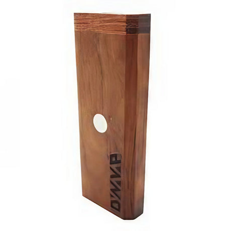 DynaVap DynaStash in Medium Walnut, front view, portable wooden vaporizer storage