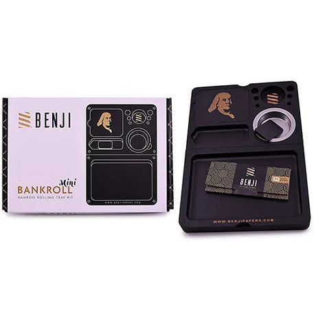 Benji Bankroll Mini Bamboo Tray Kit lid detail