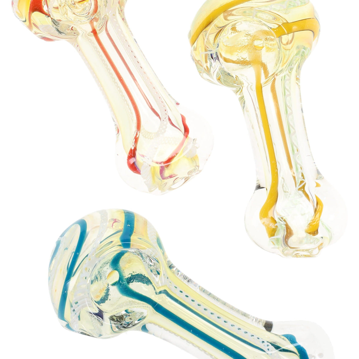Color-Changing Striped Hand Pipe “Stripe Pop” – 3½″ – Assorted Colors ...