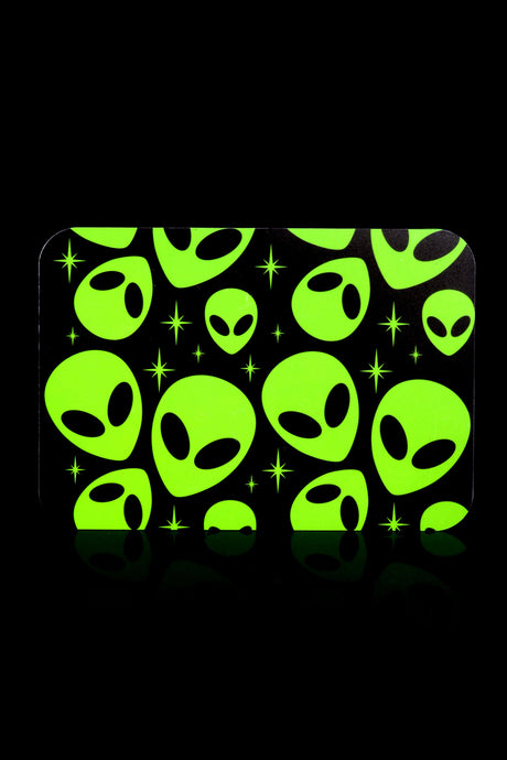 Small Art Metal Rolling Tray with Magnetic Lid – 7″ × 5″ – Select Design