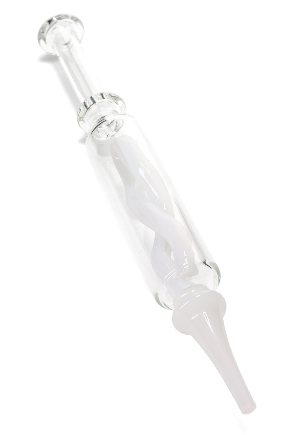 Twist Stem Glass Dab Straw “Spiral Sipper” – 8½″