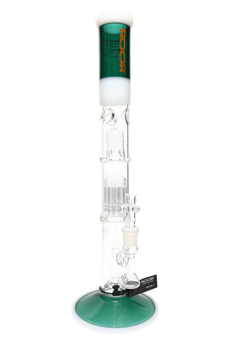 ROOR 18" Tech Stemless Multicolor Straight Tube Bong – Multi Percs – 5mm