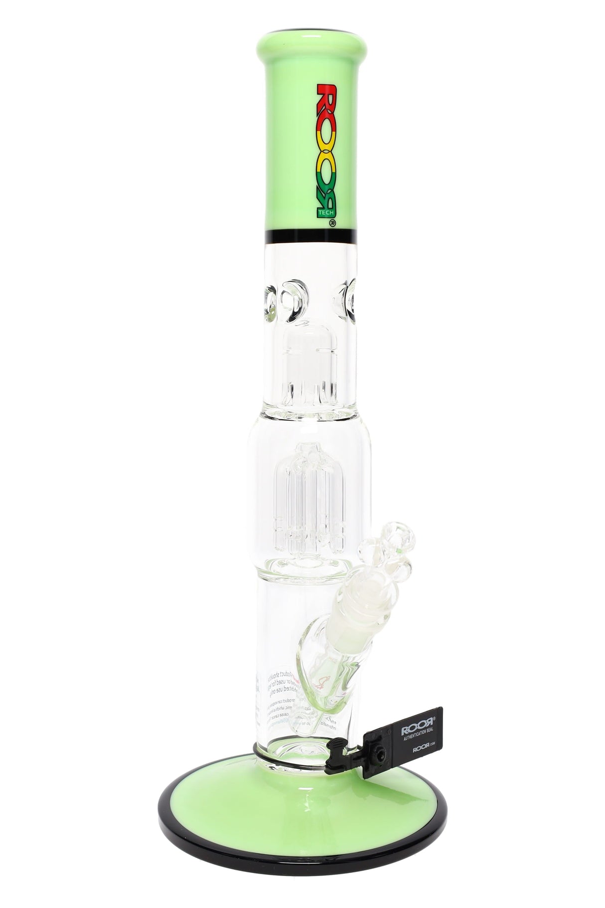 ROOR Tech 15" Multicolor Straight Tube Bong with Tree Perc – Ice Pinch