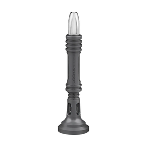 Lookah Dab Straw with Quartz Bucket - Front View on Seamless White Background