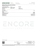 Encore Labs certificate of analysis for Earthly Body CBD Daily Intensive Cream
